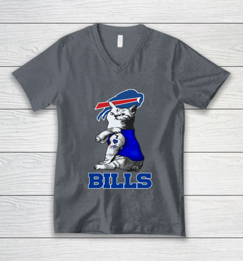 NFL Football My Cat Loves Buffalo Bills V-Neck T-Shirt 4