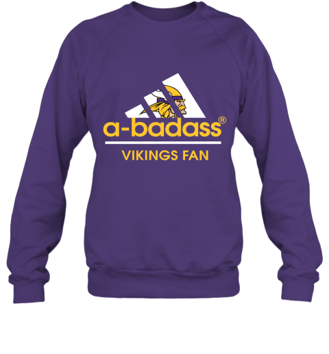 NFL A Badass Minnesota Vikings Fan Adidas Football Sports Sweatshirt