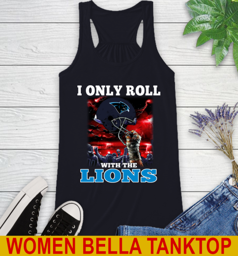 Carolina Panthers NFL Football I Only Roll With My Team Sports Racerback Tank 8