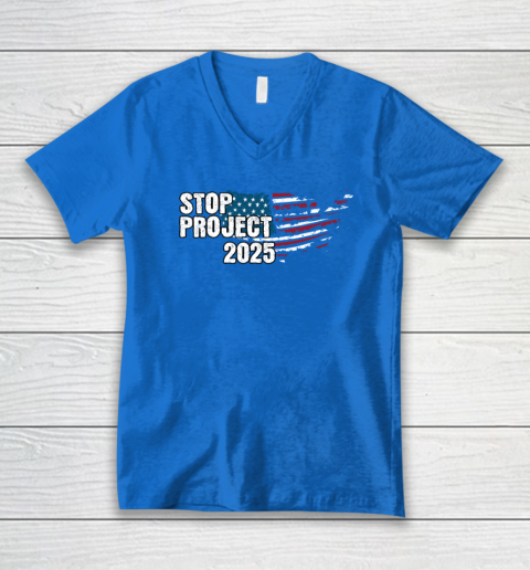 Stop Project 2025 Anti Trump V-Neck T-Shirt 4