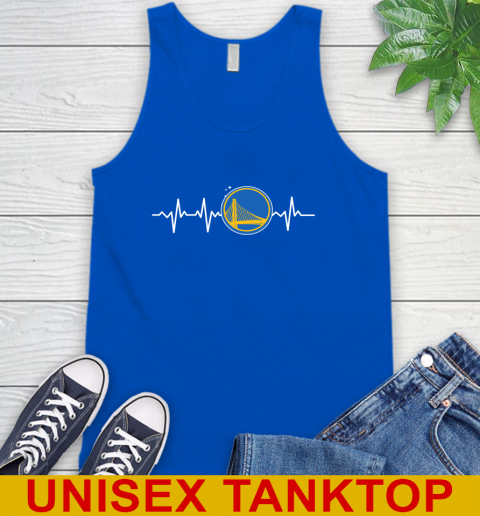 Golden State Warriors NBA Basketball Heart Beat Shirt Tank Top 4