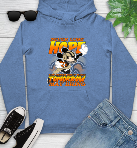 New Orleans Saints NFL Football Mickey Disney Never Lose Hope Youth Hoodie 13