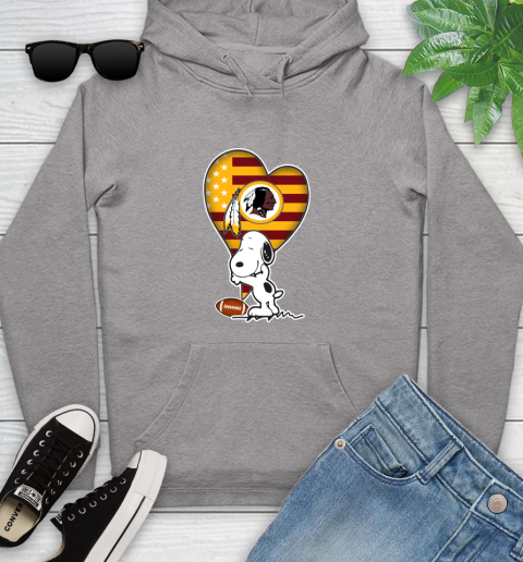 Washington Redskins NFL Football The Peanuts Movie Adorable Snoopy Youth Hoodie 6