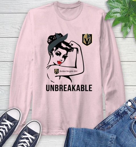 NHL Vegas Golden Knights Girl Unbreakable Hockey Sports Long Sleeve T-Shirt 8