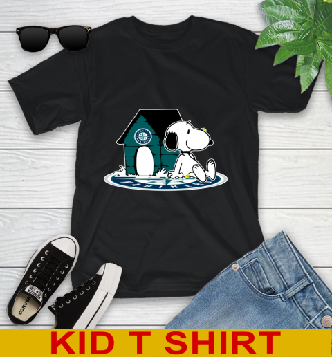 MLB Baseball Seattle Mariners Snoopy The Peanuts Movie Shirt Youth T-Shirt 2
