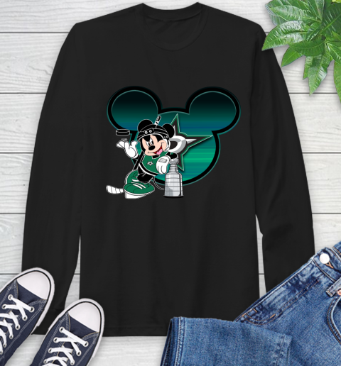 NHL Dallas Stars Stanley Cup Mickey Mouse Disney Hockey T Shirt Long Sleeve T-Shirt 2
