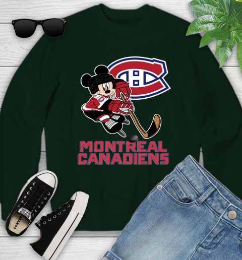 NHL Montreal Canadiens Mickey Mouse Disney Hockey T Shirt Youth Sweatshirt 10