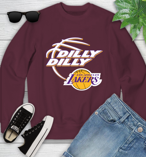 NBA Los Angeles Lakers Dilly Dilly Basketball Sports Youth Sweatshirt 5