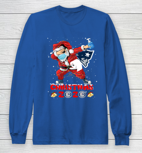 New England Patriots Funny Santa Claus Dabbing Christmas 2020 NFL Long Sleeve T-Shirt 6