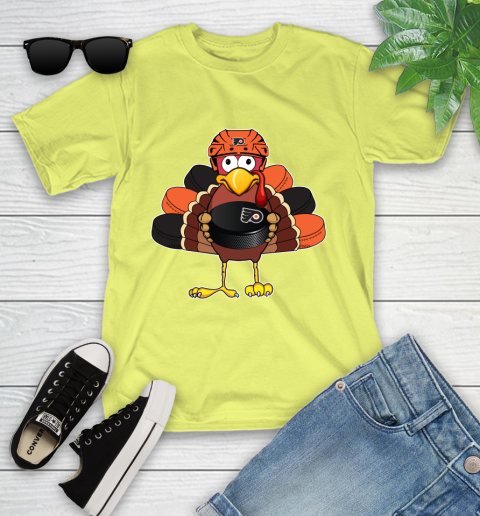 Philadelphia Flyers Turkey Thanksgiving Day Youth T-Shirt 9 Philadelphia Flyers Turkey Thanksgiving Day Youth T-Shirt - Image 9