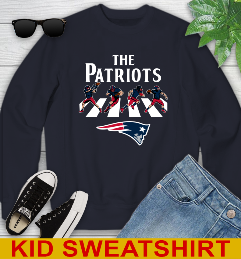 NFL Football New England Patriots The Beatles Rock Band Shirt Youth Sweatshirt 2