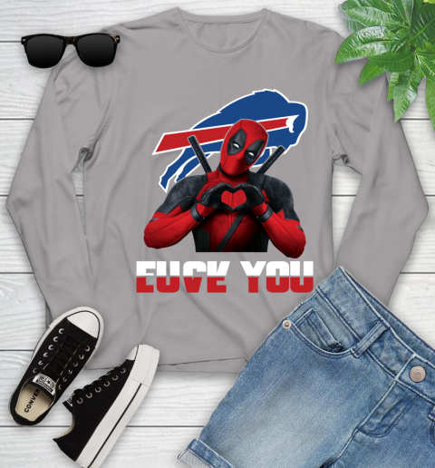 NHL Buffalo Bills Deadpool Love You Fuck You Football Sports Youth Long Sleeve 5