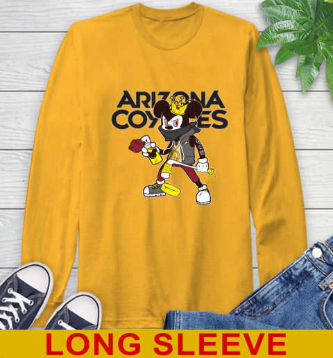 Arizona Coyotes NHL Hockey Mickey Peace Sign Sports Long Sleeve T-Shirt 3