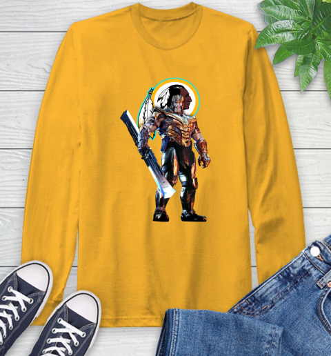 NFL Thanos Gauntlet Avengers Endgame Football Washington Redskins Long Sleeve T-Shirt 3