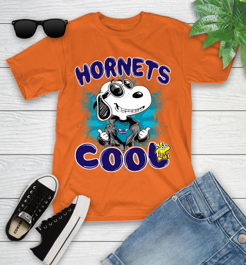 NBA Basketball Charlotte Hornets Cool Snoopy Shirt Youth T-Shirt 8
