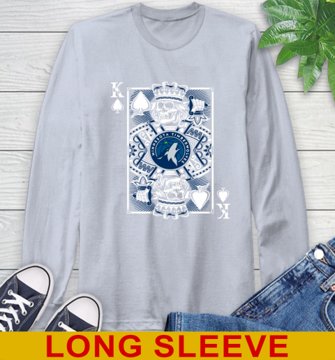 Minnesota Timberwolves NBA Basketball The King Of Spades Death Cards Shirt Long Sleeve T-Shirt - Image 7
