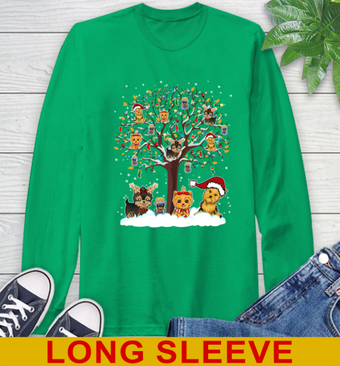 Yorkie dog pet lover light christmas tree shirt 62