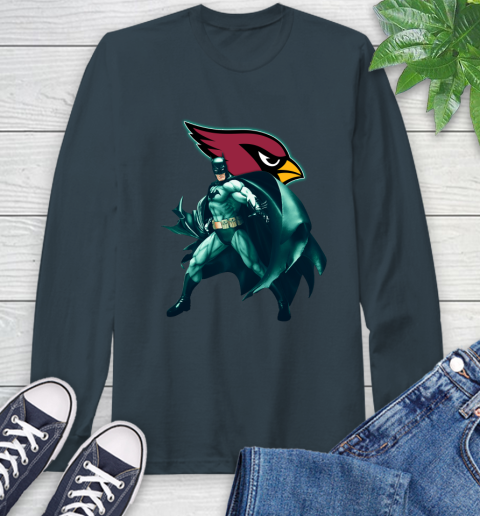 NFL Batman Football Sports Arizona Cardinals Long Sleeve T-Shirt 8