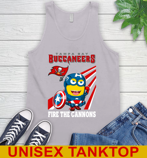 NFL Football Tampa Bay Buccaneers Captain America Marvel Avengers Minion Shirt Tank Top 3