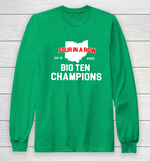 Big Ten Champions Four in a Row 2020 Long Sleeve T-Shirt 4