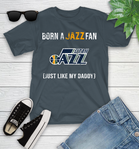 NBA Utah Jazz Loyal Fan Just Like My Daddy Basketball Shirt Youth T-Shirt 9