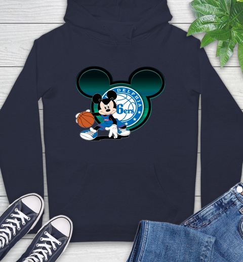 NBA Philadelphia 76ers Mickey Mouse Disney Basketball Hoodie 4