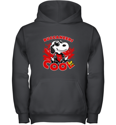 7dqm tampa bay buccaneers snoopy joe cool were awesome shirt youth hoodie 43 front black