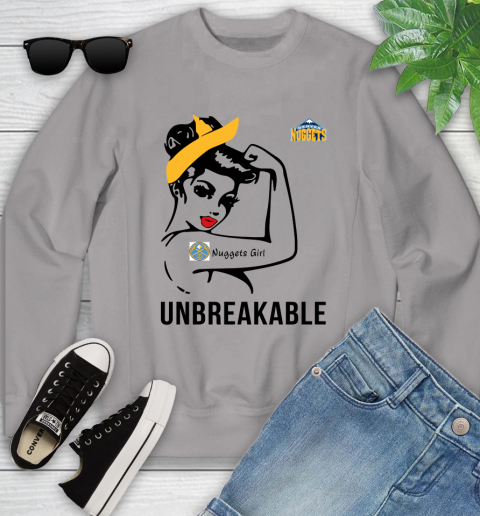 NBA Denver Nuggets Girl Unbreakable Basketball Sports Youth Sweatshirt 2