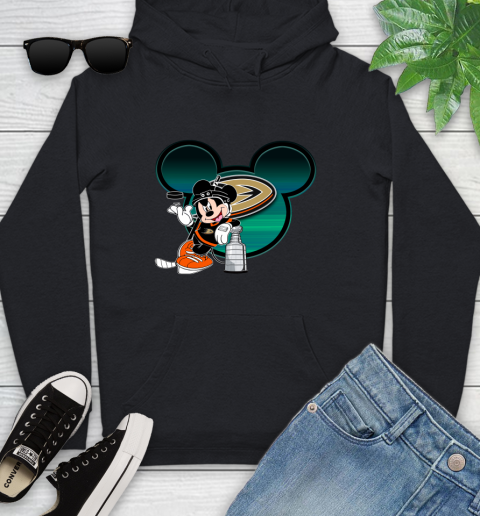 NHL Anaheim Ducks Stanley Cup Mickey Mouse Disney Hockey T Shirt Youth Hoodie 2