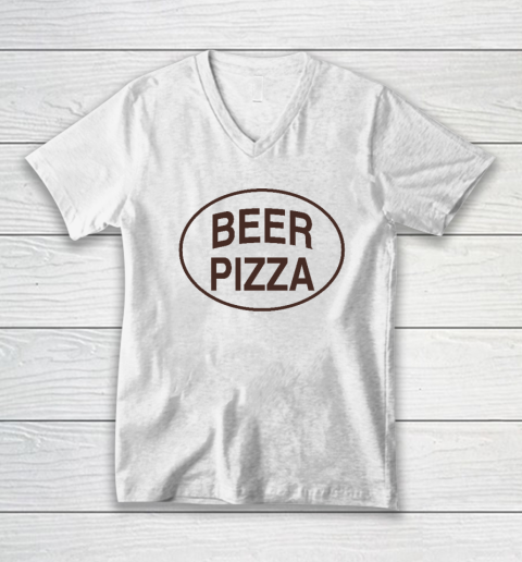 Beer Pizza V-Neck T-Shirt