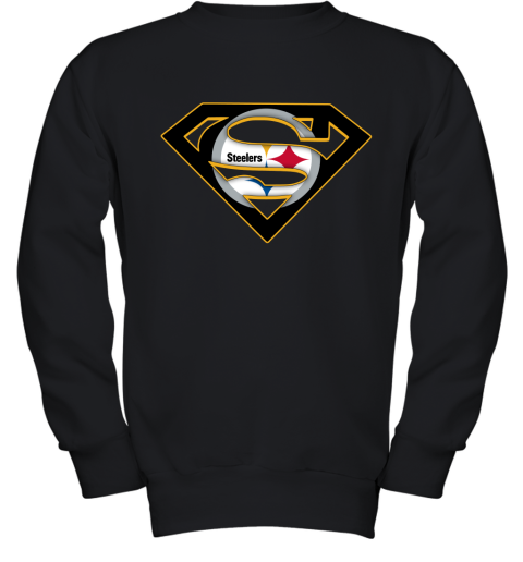 We Are Undefeatable The Pittsburg Steelers x Superman NFL Youth Sweatshirt