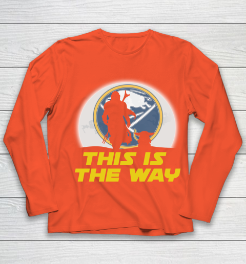 Buffalo Sabres NHL Ice Hockey Star Wars Yoda And Mandalorian This Is The Way Youth Long Sleeve 3