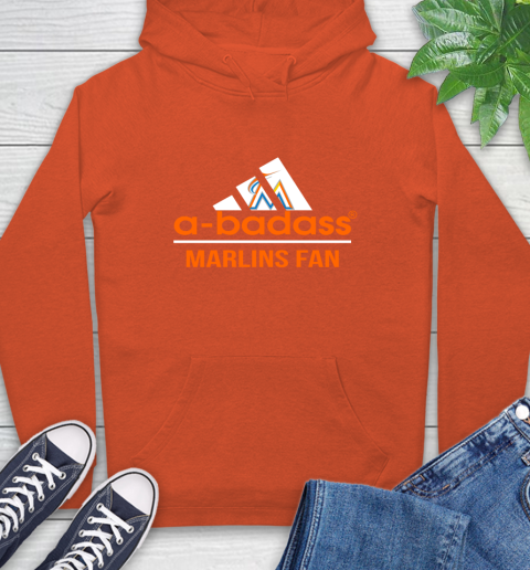 MLB A Badass Miami Marlins Fan Adidas Baseball Sports Hoodie 4