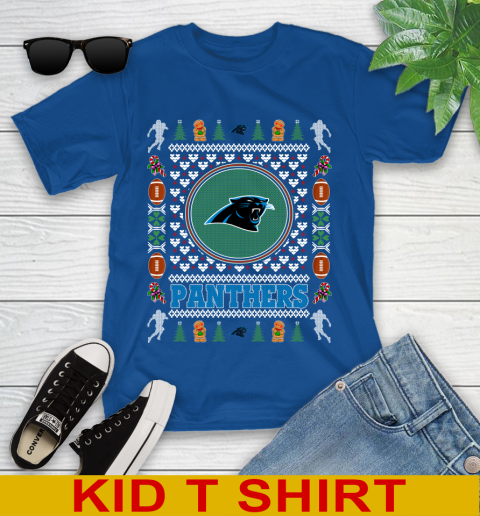 Carolina Panthers Merry Christmas NFL Football Loyal Fan Youth T-Shirt 10