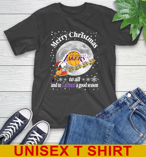 Los Angeles Lakers Merry Christmas To All And To Lakers A Good Season NBA Basketball Sports T-Shirt