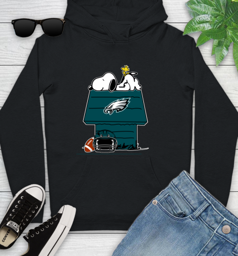 Philadelphia Eagles NFL Football Snoopy Woodstock The Peanuts Movie Youth Hoodie 2