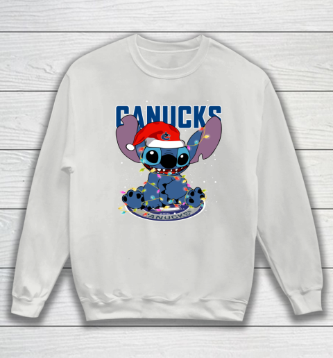 Vancouver Canucks NHL Hockey noel stitch Christmas Sweatshirt 3