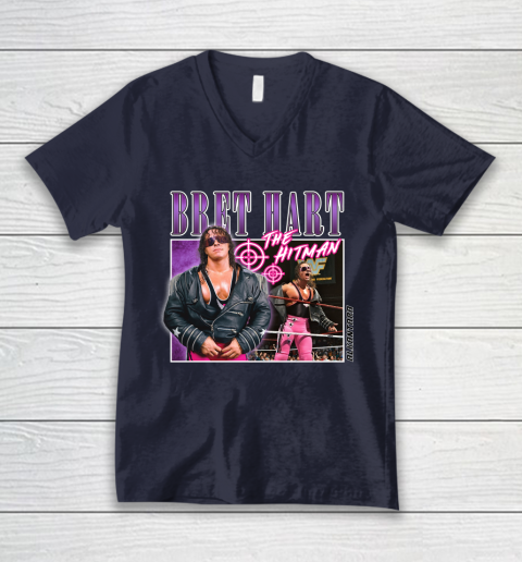 Bret Hart The Hitman V-Neck T-Shirt 2