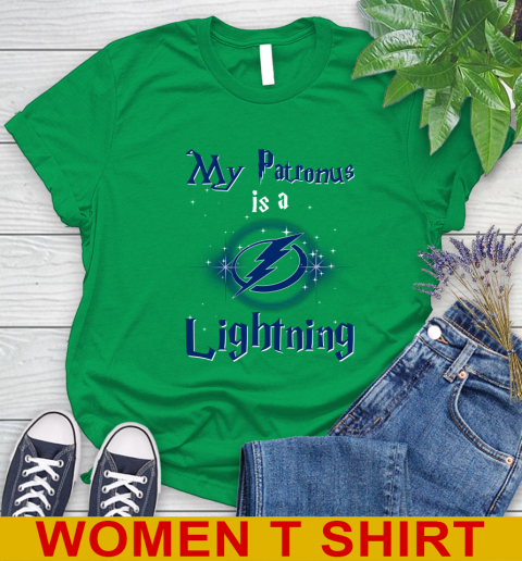 NHL Hockey Harry Potter My Patronus Is A Tampa Bay Lightning Women's T-Shirt 7