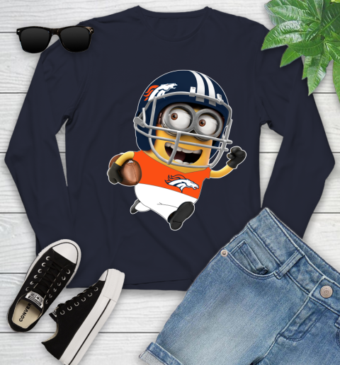 NFL Denver Broncos Minions Disney Football Sports Youth Long Sleeve 3