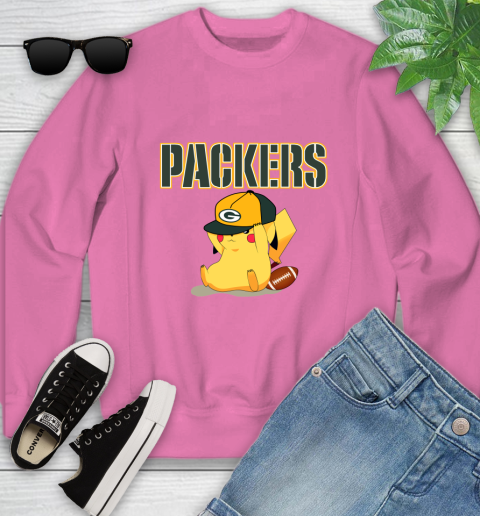 NFL Pikachu Football Sports Green Bay Packers Youth Sweatshirt 7