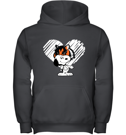 I Love Cincinnati Bengals Snoopy In My Heart NFL Youth Hoodie