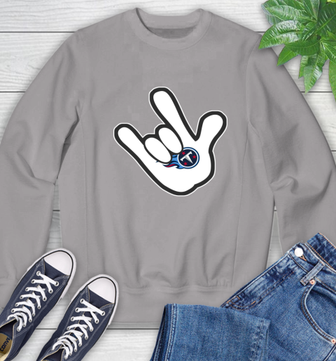 Tennessee Titans NFL Football Mickey Rock Hand Disney Sweatshirt 5