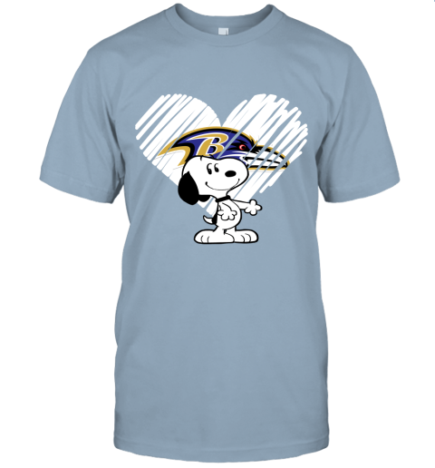 tfoi i love baltimore ravans snoopy in my heart nfl shirts jersey t shirt 60 front light blue