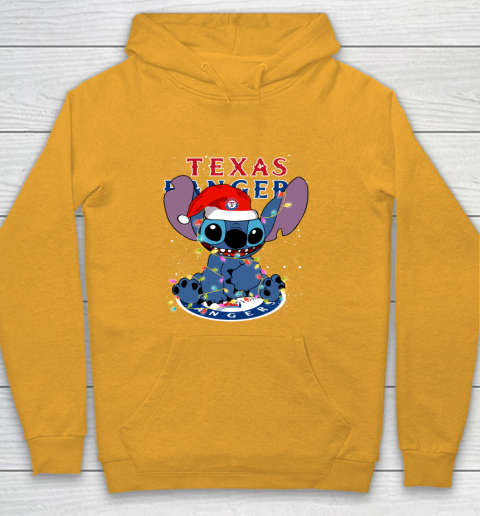 Texas Rangers MLB noel stitch Baseball Christmas Youth Hoodie 2
