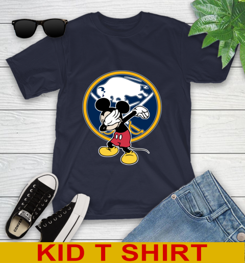Buffalo Sabres NHL Hockey Dabbing Mickey Disney Sports Youth T-Shirt 3