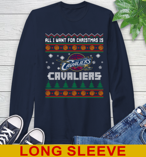 NBA All I Want For Christmas Is Cleveland Cavaliers Basketball Sports 57
