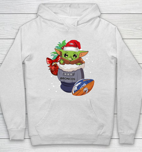 Denver Broncos Christmas Baby Yoda Star Wars Funny Happy NFL Hoodie