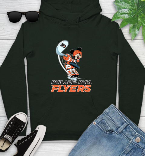 NHL Hockey Philadelphia Flyers Cheerful Mickey Mouse Shirt Youth Hoodie 12