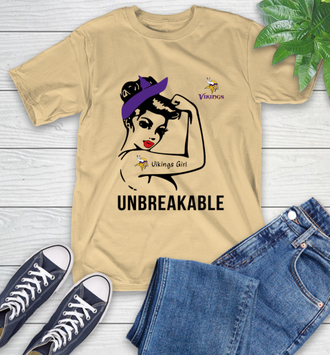 NFL Minnesota Vikings Girl Unbreakable Football Sports T-Shirt 6